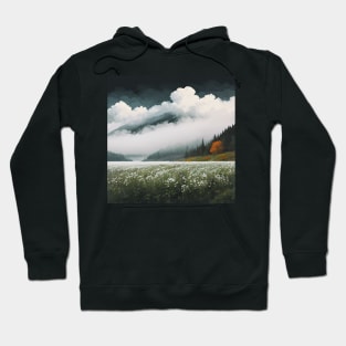 Gorgeous Meadow of White Flowers Hoodie